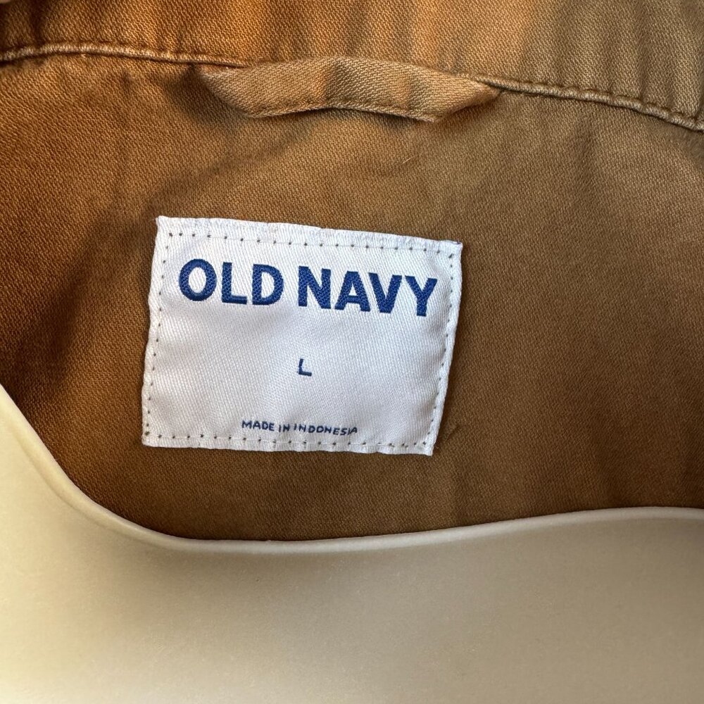 Old Navy Utility Jacket Rugged Scout Utility Barn Field Falconry Full Zip Cinch - Picture 6 of 10
